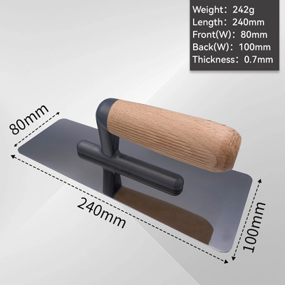 Profi-Gipspulpe aus Kohlenstoffstahl mit Holzgriff und 0,7 mm Blattdicke