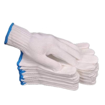 Hartnäckige Handschuhen aus tiefweißer Baumwolle, gestrickte Handschuhen mit individuellem Gewicht