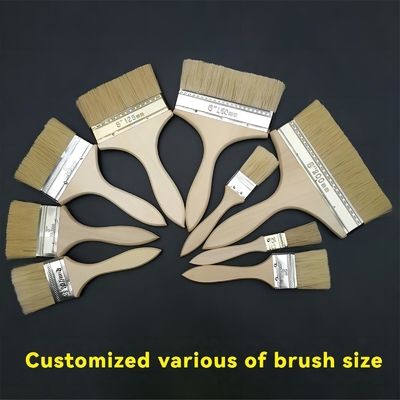 Akzeptabel OEM Doppelfarbige Synthetische Filament Wandfarbe Roller Bürste Set von 6 Ölfarbe Bürsten
