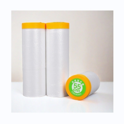 HDPE-Plastik-Schutzmaskenfolie mit einseitigem Klebeband für die Farbseite