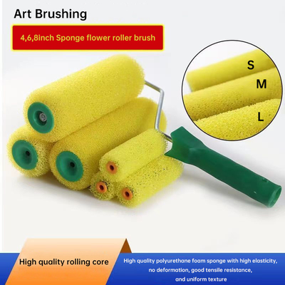 ODM-Unterstützung 4&quot;6&quot;8&quot; Sponge Draging Putty Painting Wandfarbe Werkzeuge mit Leinen Textur