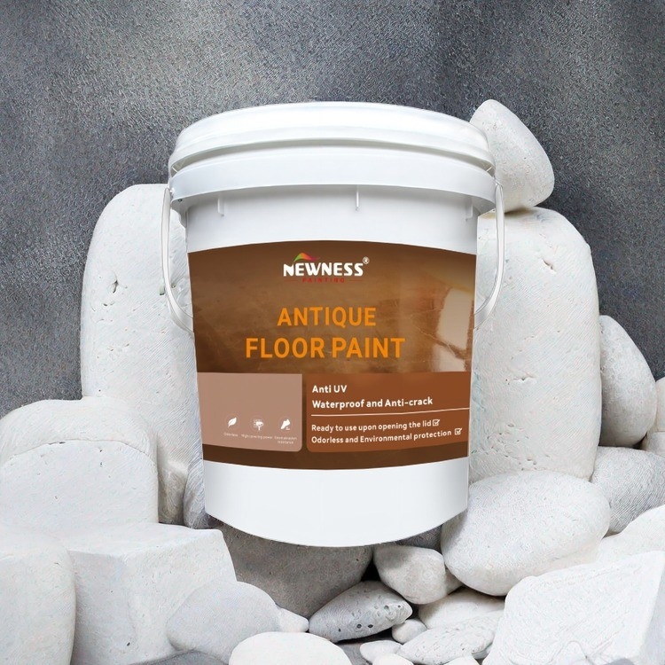 Metall-Epoxy-Wasserdichte Fußbodenbeschichtung Selbstregulierende Acrylfußbodenfarbe für Garagenböden