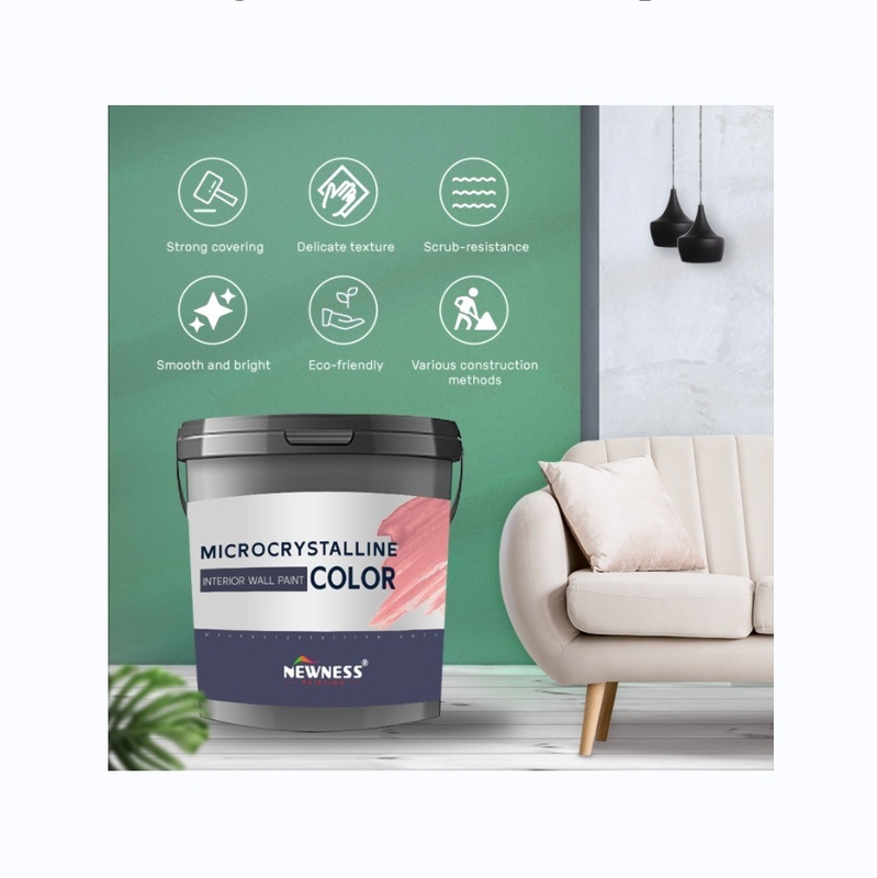 Erweiterte Produktionstechnologie Mehrfarbige Gold-Metallwandfarbe mit Acryl