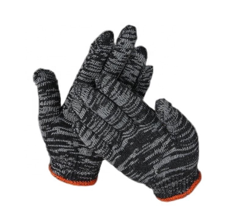 Hartnäckige Handschuhen aus tiefweißer Baumwolle, gestrickte Handschuhen mit individuellem Gewicht