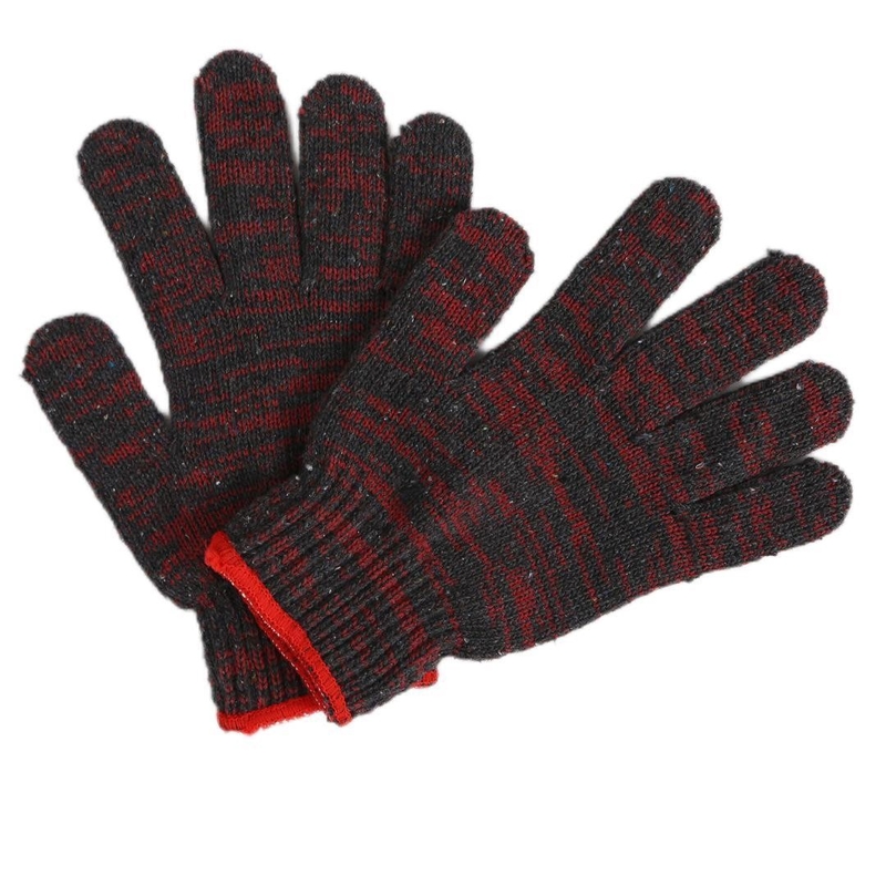 10 Gauge Gewirkte weiße Baumwolle Rot Latex Gummi überzogen Arbeitshandschutzhandschuhe