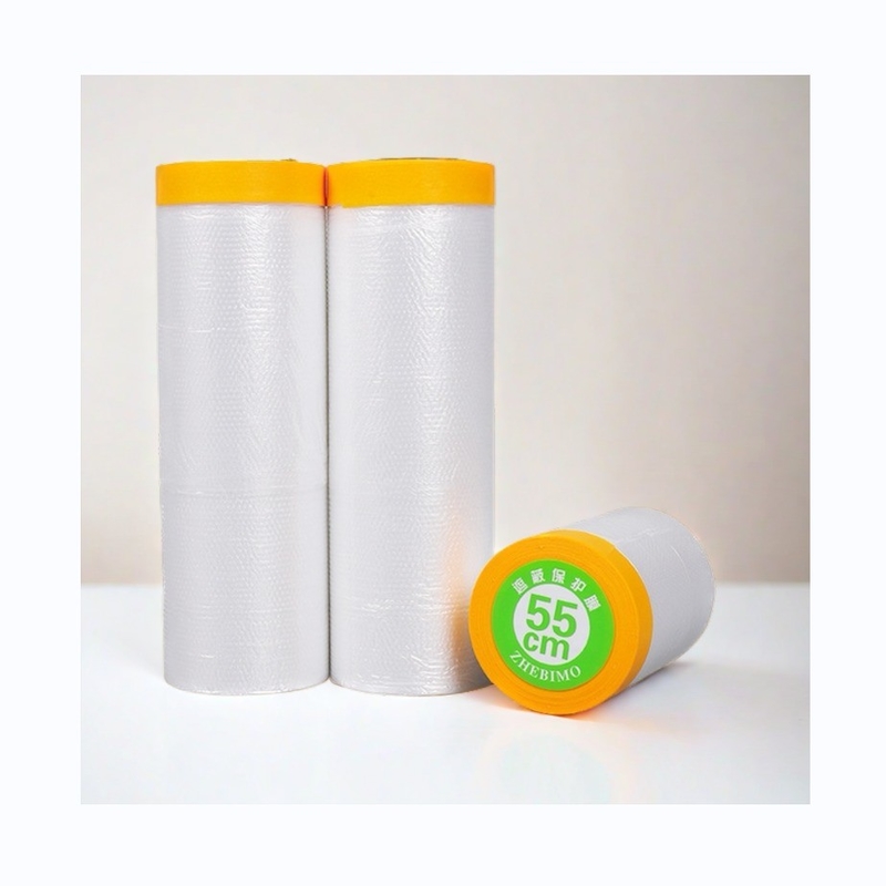 HDPE-Plastik-Schutzmaskenfolie mit einseitigem Klebeband für die Farbseite